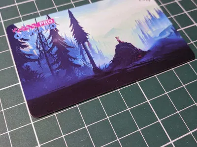Умная NFC визитка c QR-кодом из пластика в стандартном-темном дизайне Forest Fox