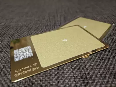 Две металлические NFC карты Золотые к24K Gold
