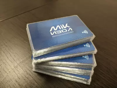NFC визитки с индивидуальным дизайном для компании Mik изол