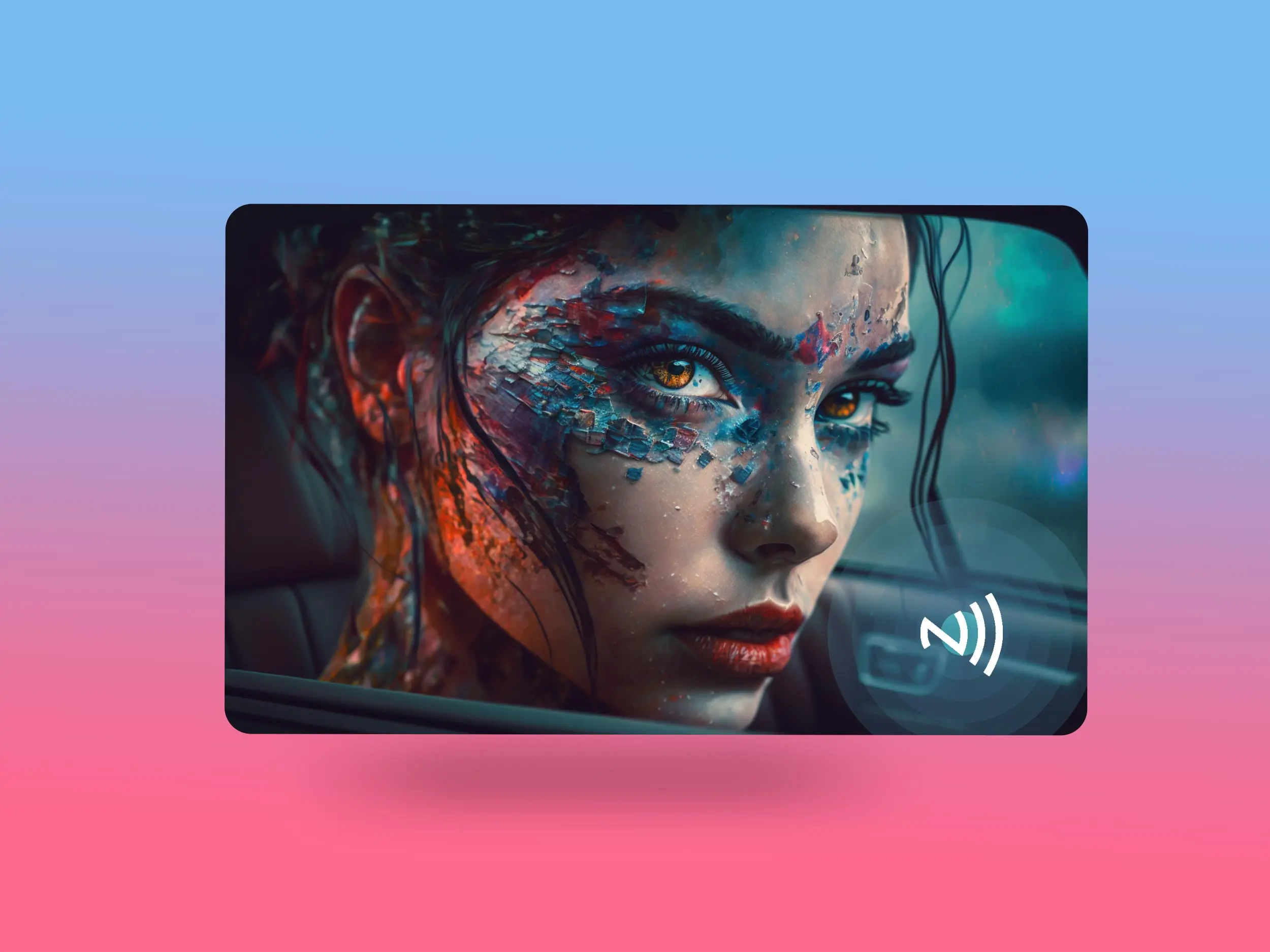NFC-визитка из пластика (Cyber Punk)