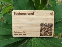 NFC визитка из  Бамбука