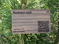 NFC визитка из дерева - Африканский орех