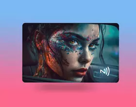 NFC-визитка из пластика (Cyber Punk)