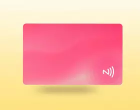 NFC-визитка из пластика (Pink)