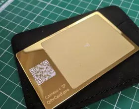 NFC-визитка из металла (Gold 24K)