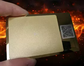 NFC-визитка из металла (Gold Dragon)