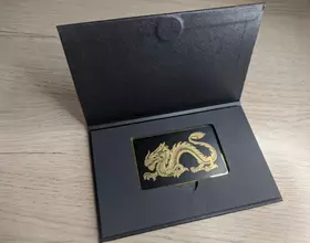 NFC-визитка из металла (Gold Dragon)
