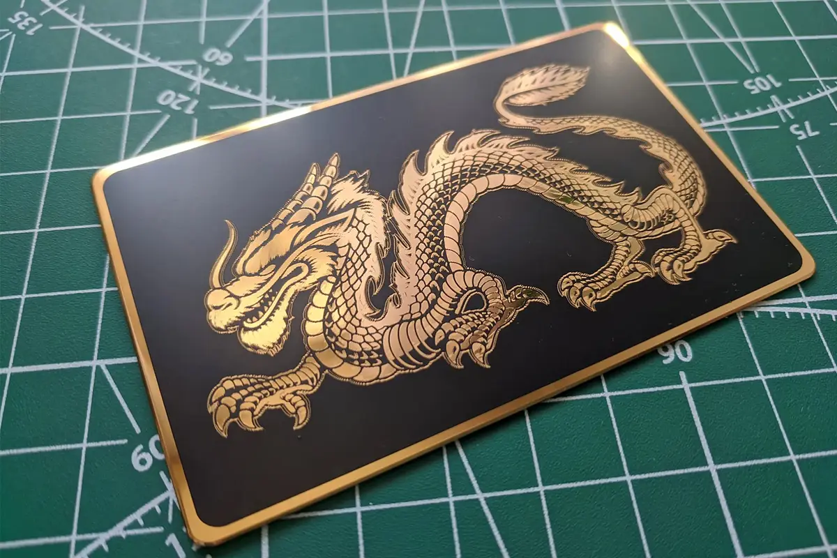 Новый дизайн премиальной визитки Gold Dragon